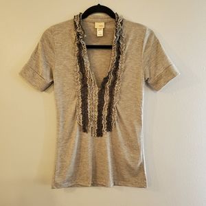 Grey knit blouse